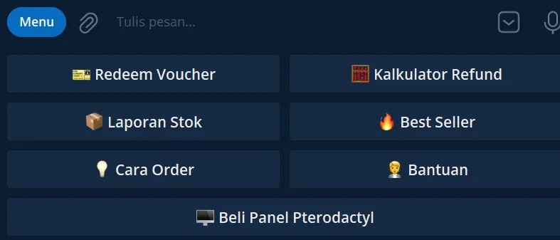 Tampilan checkout QRIS di dalam bot